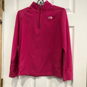 The North Face Girls Size XL 18 Fleece 1/4 Zip Jacket Sweatshirt Pink